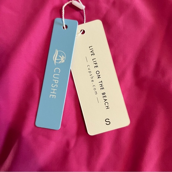 Cupshe Pink One Piece Swimsuit NWT - Picture 4 of 6